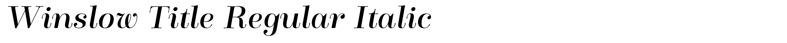 Winslow Title Regular Italic